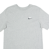 NIKE Mens T-Shirt Grey Crew Neck M