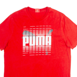 PUMA Mens T-Shirt Red Crew Neck L