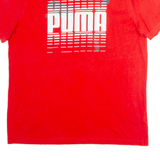 PUMA Mens T-Shirt Red Crew Neck L