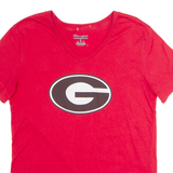 CHAMPION Mens T-Shirt Red V-Neck M