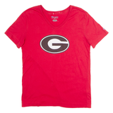 CHAMPION Mens T-Shirt Red V-Neck M