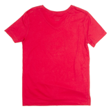 CHAMPION Mens T-Shirt Red V-Neck M