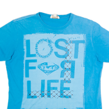 DIESEL Lost For Life Mens T-Shirt Blue Crew Neck M