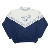 ALBERTVILLE-FRANCE Womens Sweatshirt Blue High Neck L