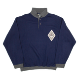 GARRY Mens Sweatshirt Blue High Neck 90s S