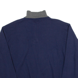 GARRY Mens Sweatshirt Blue High Neck 90s S