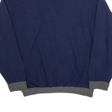 GARRY Mens Sweatshirt Blue High Neck 90s S