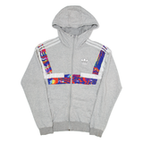 ADIDAS Womens Grey Hoodie Full Zip XS