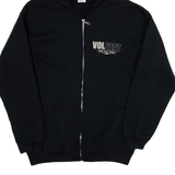 GILDAN Womens Black Hoodie Full Zip M