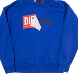 DIESEL Womens Blue Hoodie S