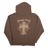 SUBDUED Womens Brown Hoodie Full Zip S