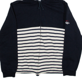 SABLE MER Womens Blue Hoodie Full Zip M