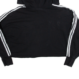 ADIDAS Cropped Womens Black Hoodie UK 8