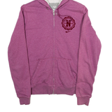 NIKE Womens Pink Hoodie 90s Full Zip L