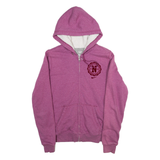 NIKE Womens Pink Hoodie 90s Full Zip L