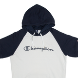 CHAMPION Short Sleeved Womens Blue Hoodie L