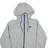 NIKE Womens Grey Hoodie Full Zip L