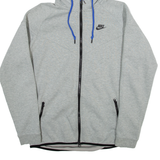 NIKE Womens Grey Hoodie Full Zip L