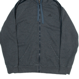 ADIDAS Womens Grey Hoodie Full Zip M