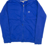 ADIDAS Mens Blue Hoodie Full Zip S
