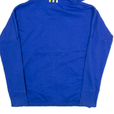 ADIDAS Mens Blue Hoodie Full Zip S