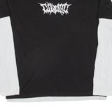 FSBN Relaxed Fit Mens T-Shirt Black Long Sleeve M