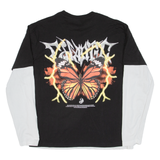 FSBN Relaxed Fit Mens T-Shirt Black Long Sleeve M