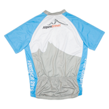 Cycling Mens Jersey Blue Full Zip L