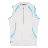 TEC BIKE Cycling Womens Jersey White Sleeveless 1/2 Zip M