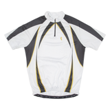 Cycling Mens Jersey White 1/4 Zip L