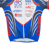 Cycling Mens Jersey Blue Full Zip L