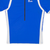 SKIN FIT Cycling Mens Jersey Blue 1/2 Zip L