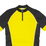 Cycling Mens Jersey Yellow 1/4 Zip M