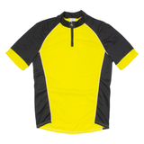 Cycling Mens Jersey Yellow 1/4 Zip M