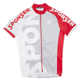Cycling Mens Jersey White Full Zip M