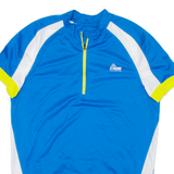 CRIVIT Cycling Mens Jersey Blue 1/4 Zip XL