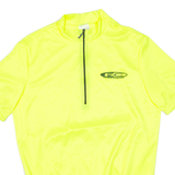 Cycling Mens Jersey Yellow 1/2 Zip M