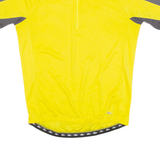 CRANE Cycling Mens Jersey Yellow 1/2 Zip L