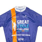 Cycling Mens Jersey Blue 1/2 Zip 3XL