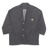 Denim Look Mens Jacket Black L