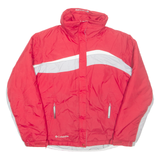 COLUMBIA Girls Rain Coat Red Nylon Hooded 14-15Y