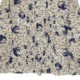 RUSS Womens Printed Shirt Beige Long Sleeve 90s Floral M