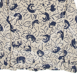 RUSS Womens Printed Shirt Beige Long Sleeve 90s Floral M