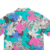 Womens Printed Shirt Green Collared Floral S