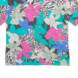 Womens Printed Shirt Green Collared Floral S