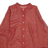 Womens Printed Shirt Red Long Sleeve Gingham M