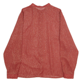 Womens Printed Shirt Red Long Sleeve Gingham M