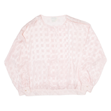 LADY SHAPELY Womens Blouse Pink Roll Neck Long Sleeve 2XL