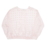 LADY SHAPELY Womens Blouse Pink Roll Neck Long Sleeve 2XL