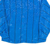 LATERINA Womens Shirt Blue Button Neck Long Sleeve Floral M